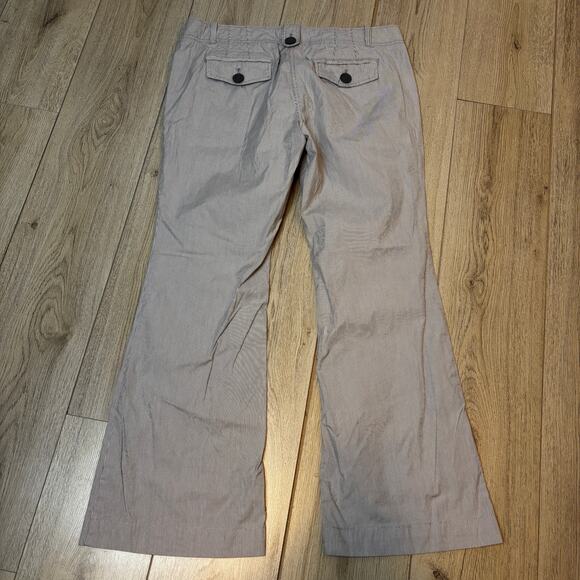 Ann Taylor Loft Pinstripe Wide Leg Trousers Grayish Blue Pants size 12 - Picture 2 of 6